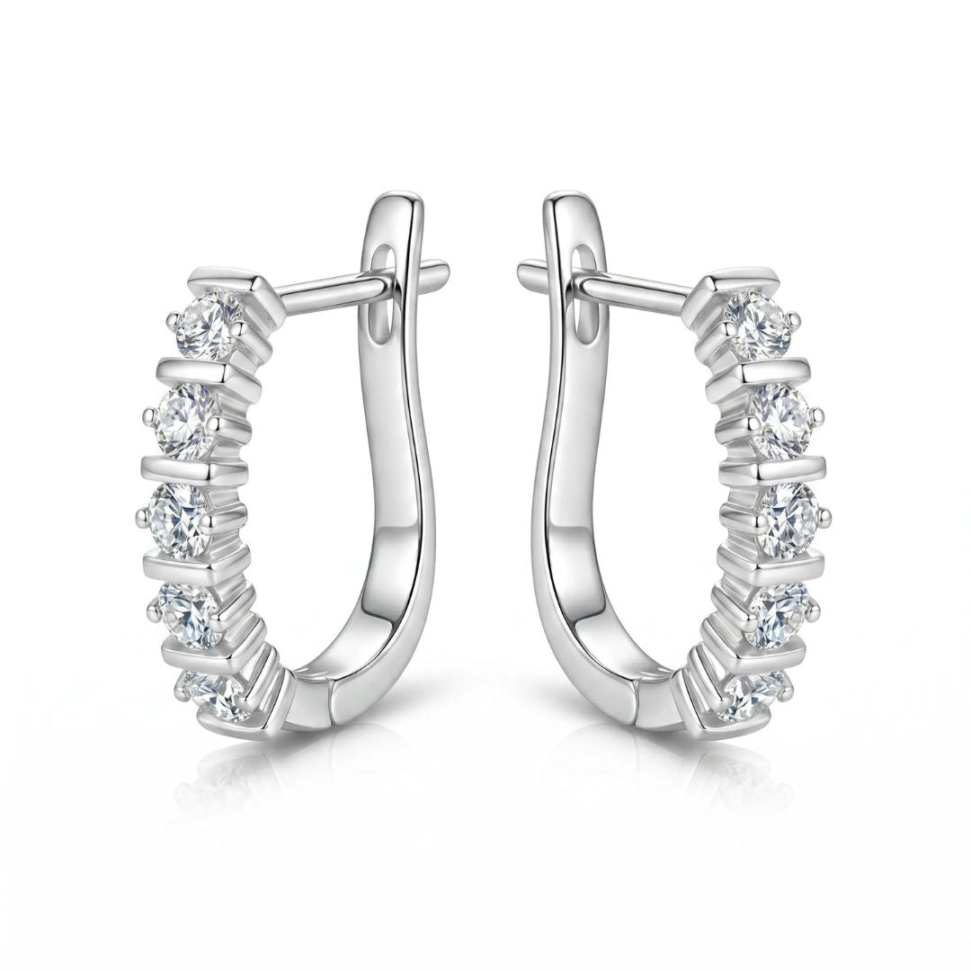 Eterna Scalloped Diamond Earrings