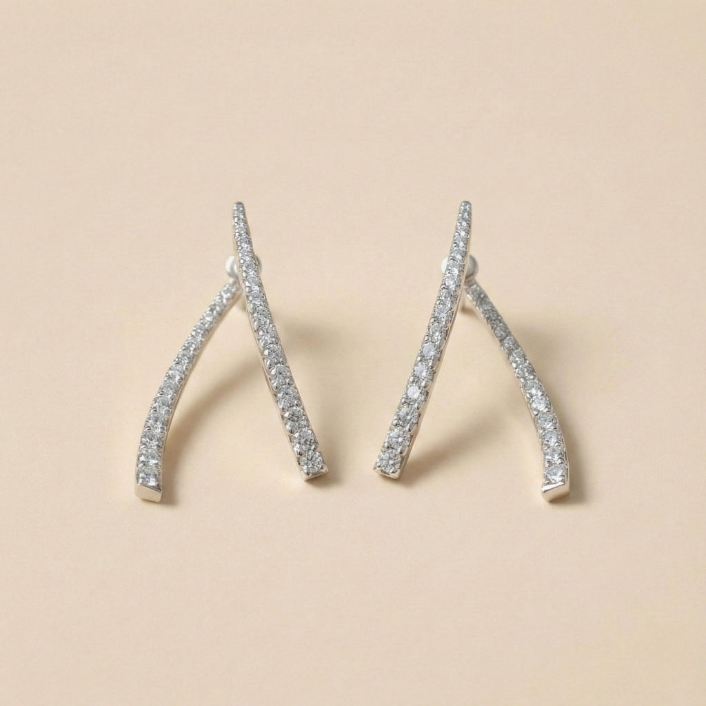 Céleste Curve Diamond Earrings