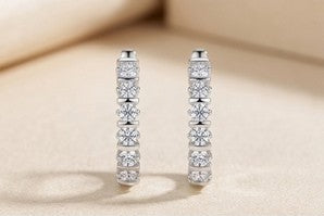 Eterna Scalloped Diamond Earrings