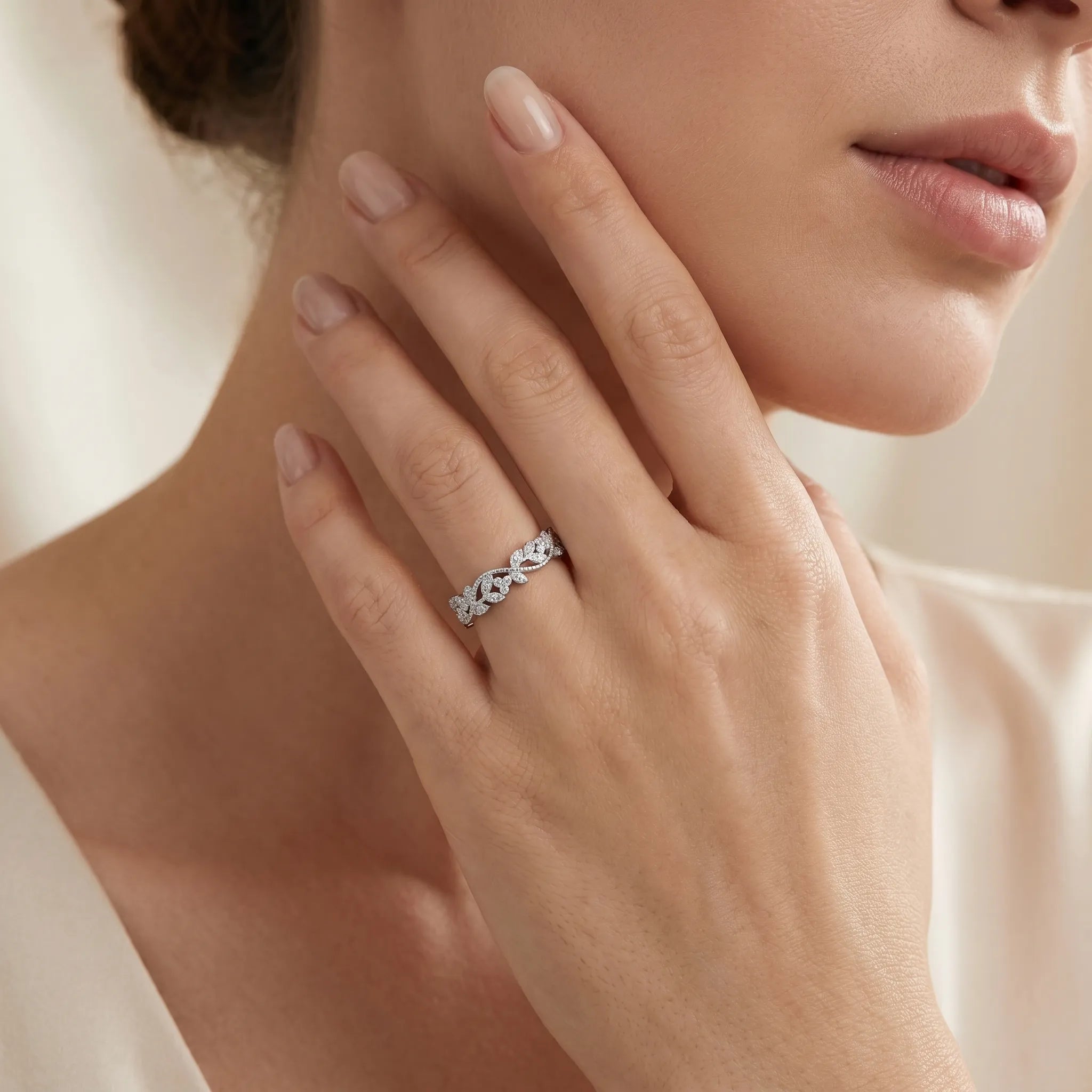 Pavé Botanical Ring