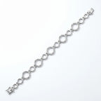 Classic Pavé Circle Silver Bracelet