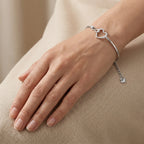 Heart Infinity Sterling Silver Bracelet