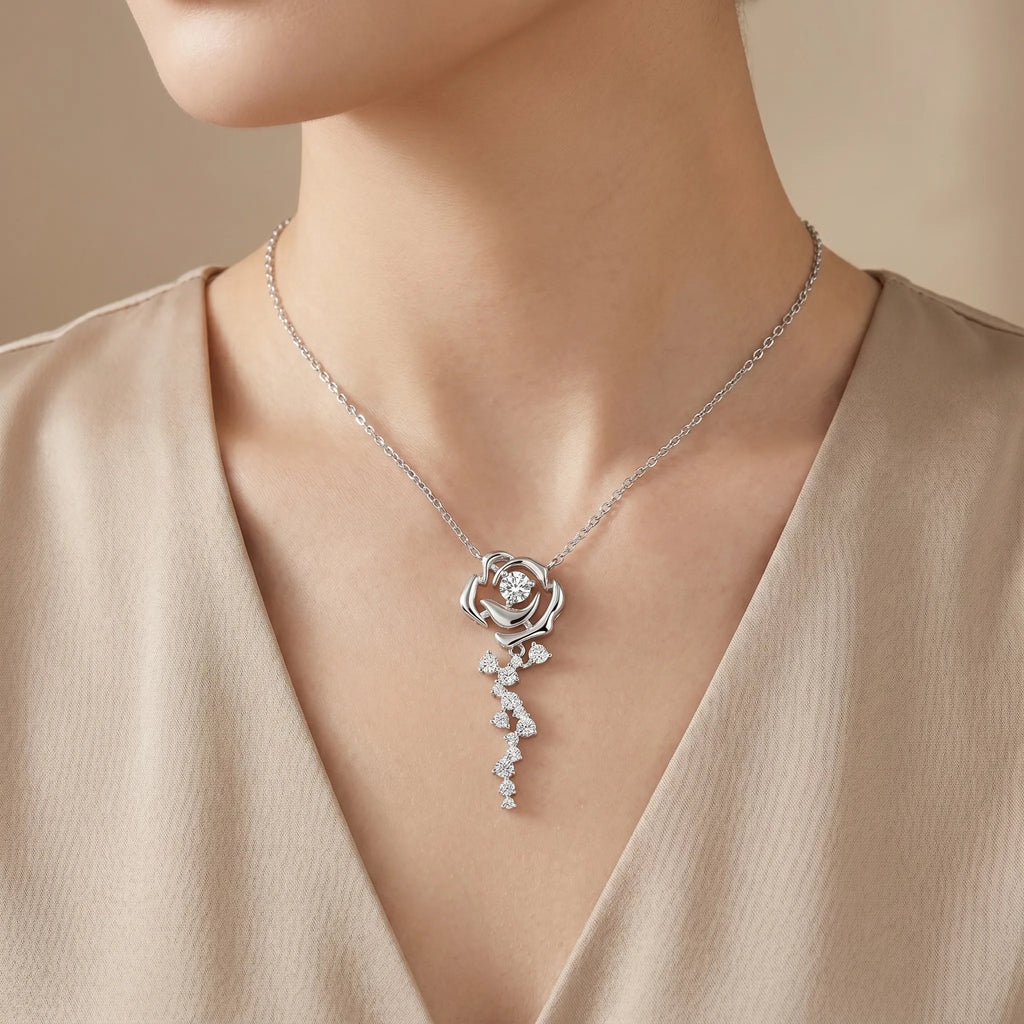 Rosette Sillage Diamond Pendant