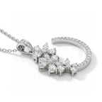 Diamond Lunette Garland Pendant